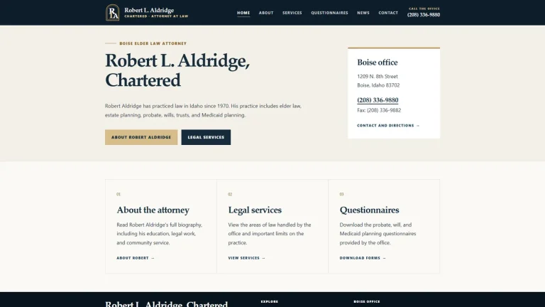 Robert L. Aldridge - Boise, ID - Attorney in Boise