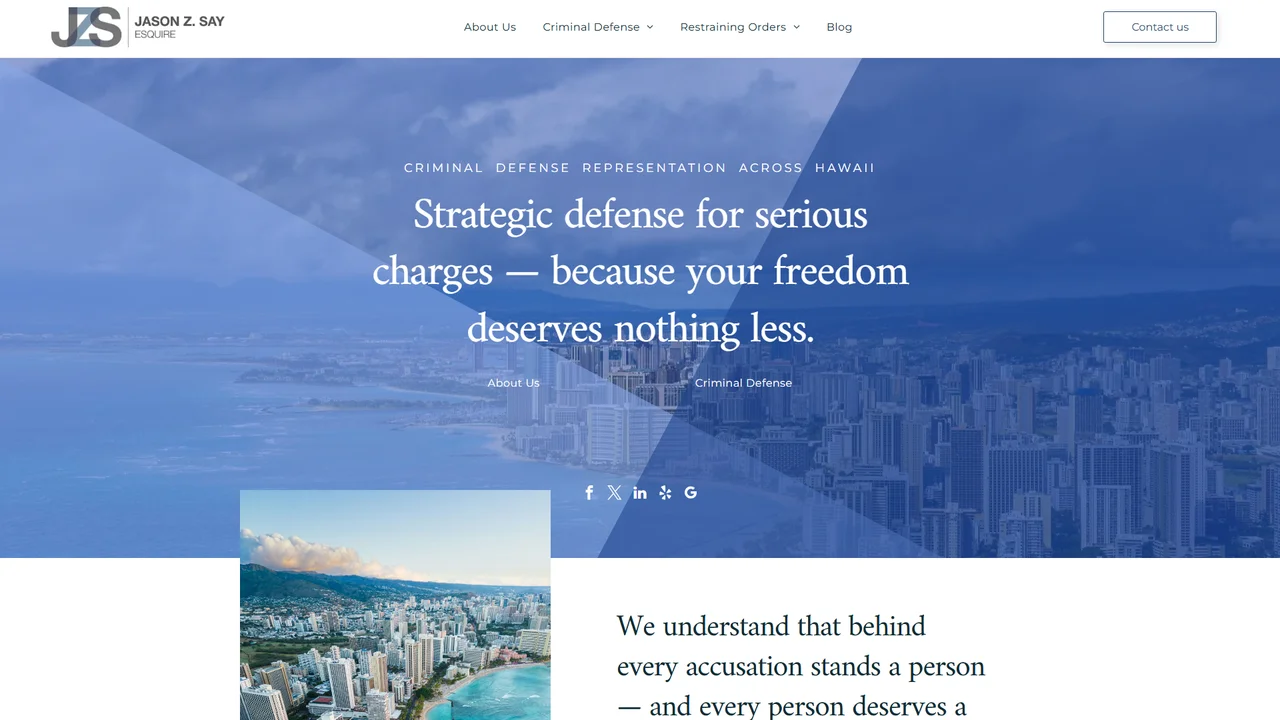 Law Office of Jason Z. Say, LLLC - Honolulu, HI office in Honolulu, Hawaii