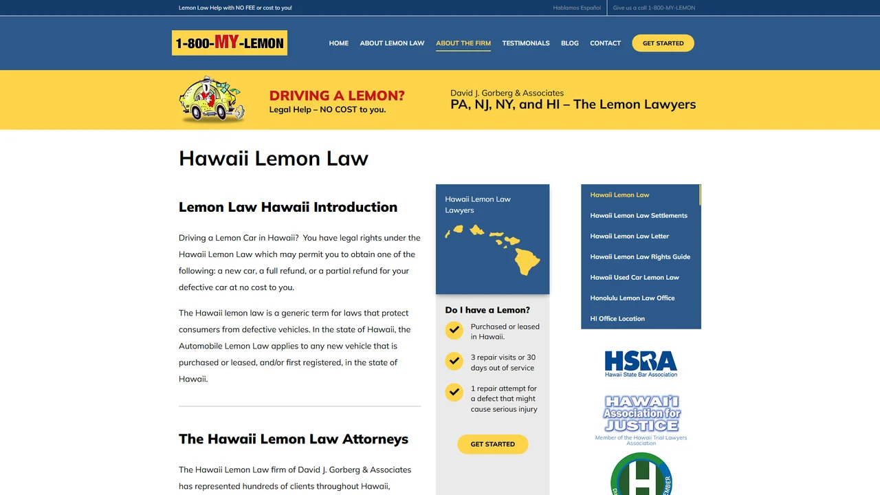 David J. Gorberg & Associates - Lemon Law Attorneys - Honolulu, HI office in Honolulu, Hawaii