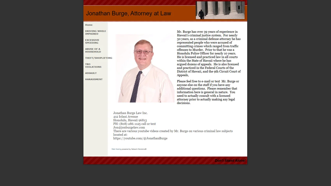Jonathan Burge, Attorney At Law - Honolulu, HI office in Honolulu, Hawaii