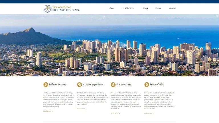 The Law Office of Richard H.S. Sing - Honolulu, HI - Attorney in Honolulu