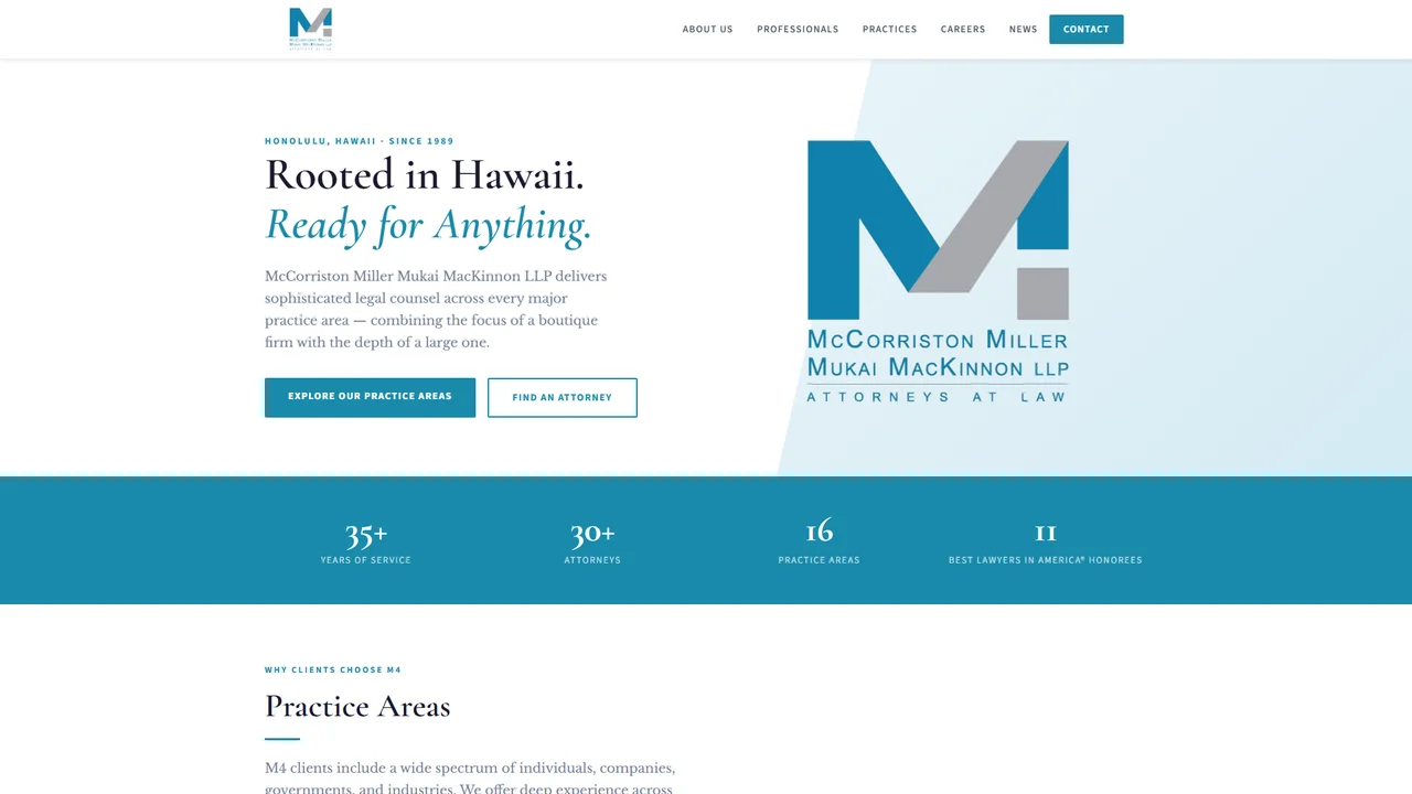 McCorriston Miller Mukai MacKinnon LLP - Honolulu, HI office in Honolulu, Hawaii