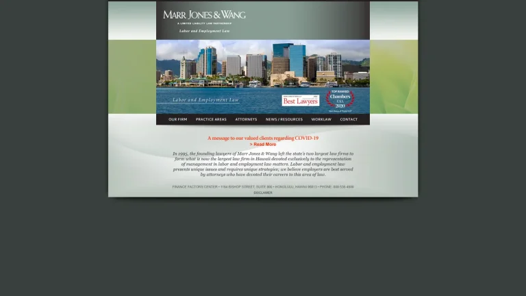 MARR JONES & WANG - Honolulu, HI - Attorney in Honolulu