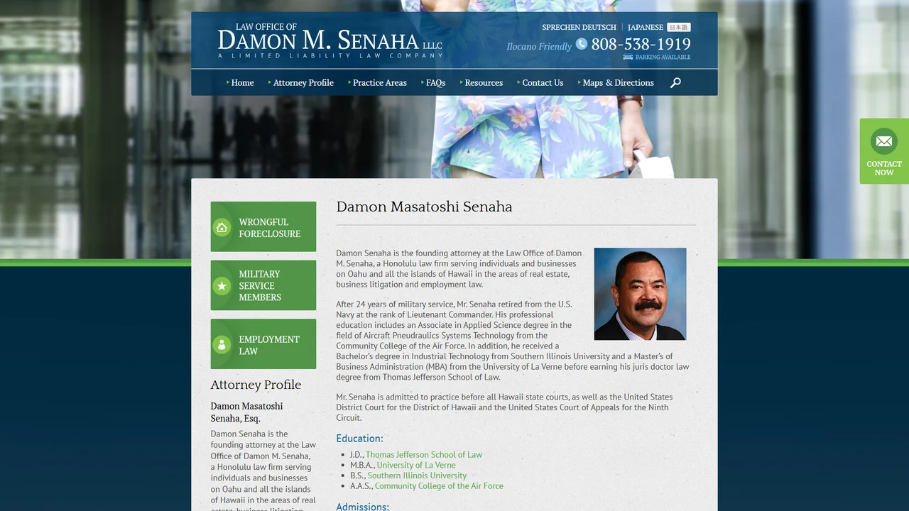 Law Office of Damon Senaha - Honolulu, HI office in Honolulu, Hawaii