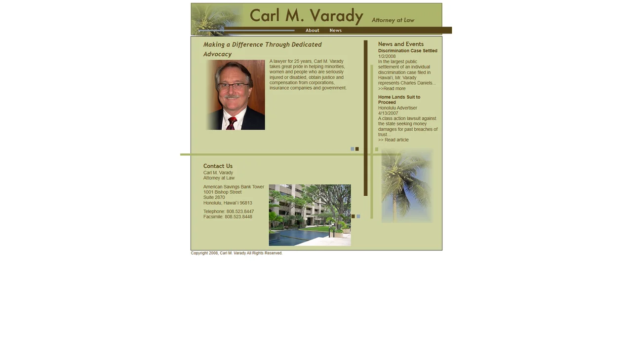 Law Office of Carl M. Varady - Honolulu, HI office in Honolulu, Hawaii