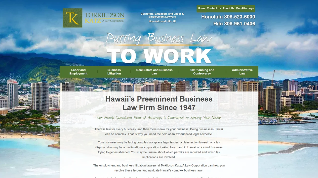 Torkildson Katz, A Law Corporation - Honolulu, HI office in Honolulu, Hawaii