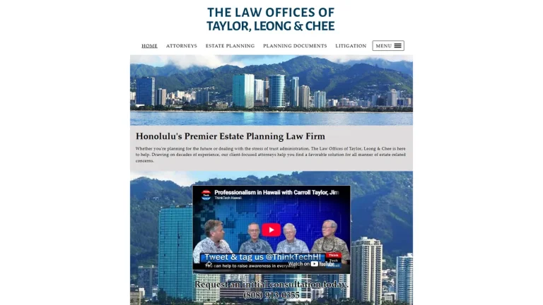 The Law Offices of Taylor, Leong and Chee - Honolulu, HI - Attorney in Honolulu
