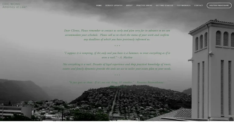 Wong Eric M K - Attorney at Law, a Law Corporation - Honolulu, HI - Attorney in Honolulu