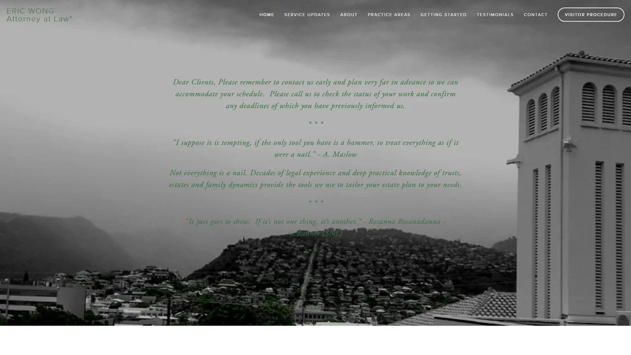 Wong Eric M K - Attorney at Law, a Law Corporation - Honolulu, HI office in Honolulu, Hawaii