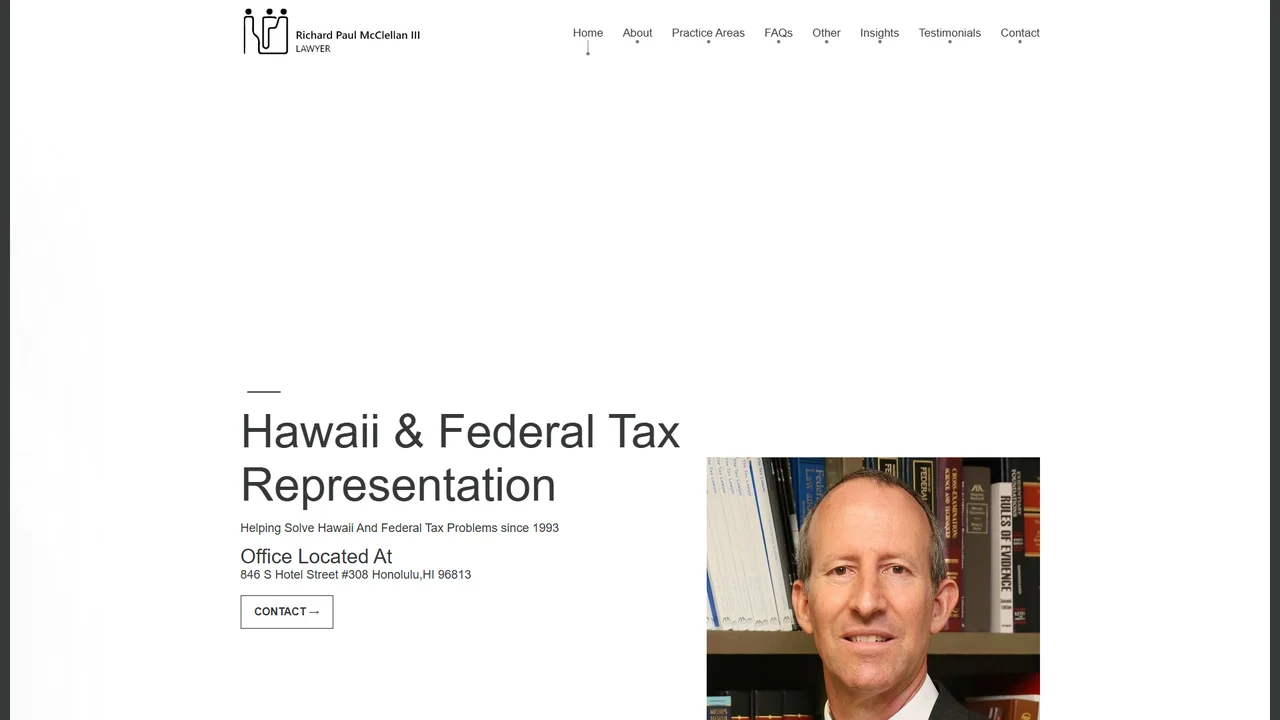 Richard Paul McClellan III, Tax Attorney - Honolulu, HI office in Honolulu, Hawaii