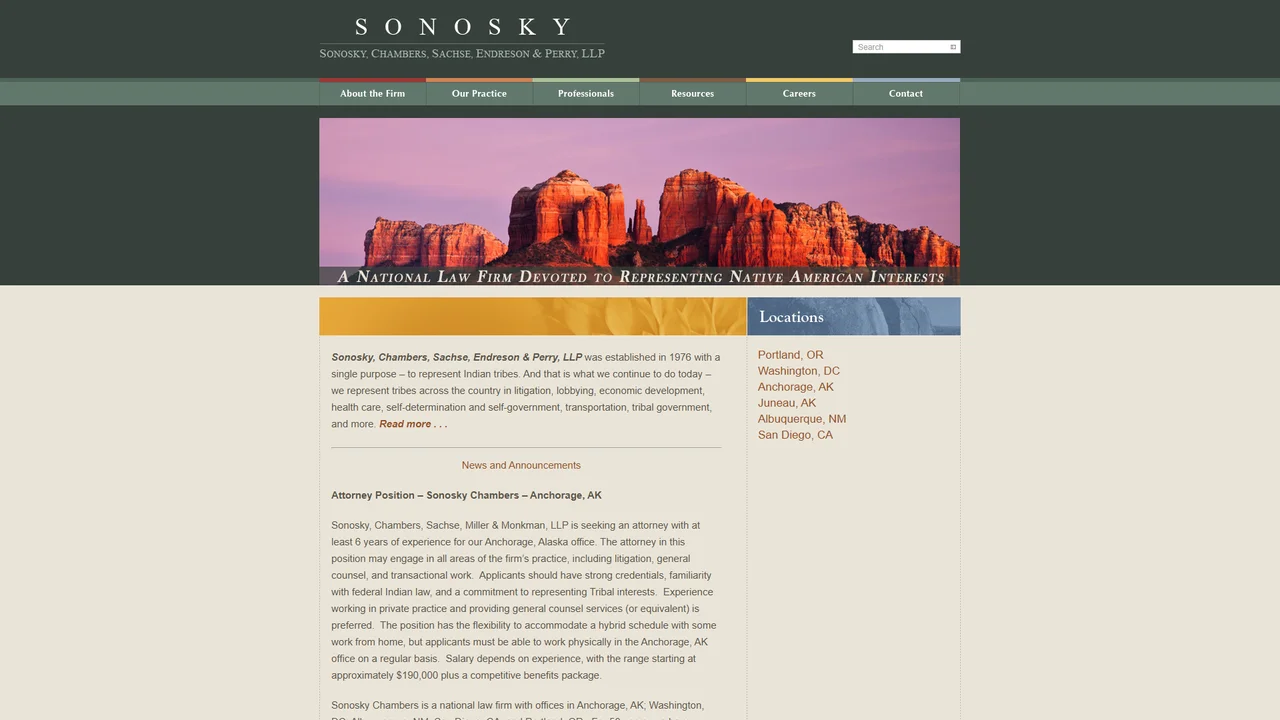 Sonosky, Chambers, Sachse, Miller & Monkman, LLP - Juneau, AK office in Juneau, Alaska