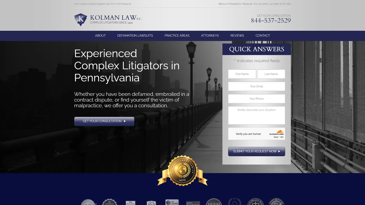 Kolman Law P.C. - Pittsburgh, PA office in Pittsburgh, Pennsylvania