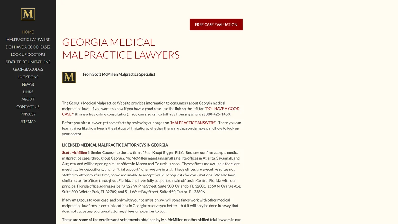 Scott McMillen Malpractice Specialist - Atlanta, GA office in Atlanta, Georgia
