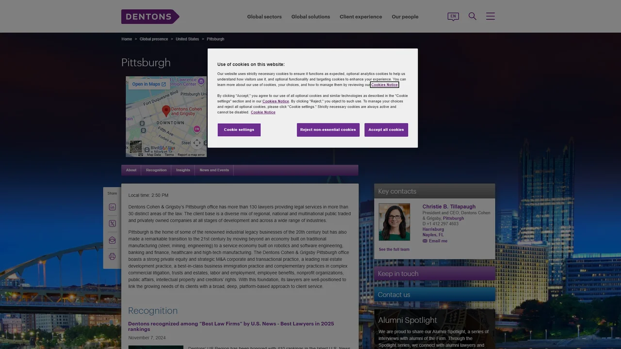 Dentons Cohen & Grigsby - Pittsburgh, PA office in Pittsburgh, Pennsylvania