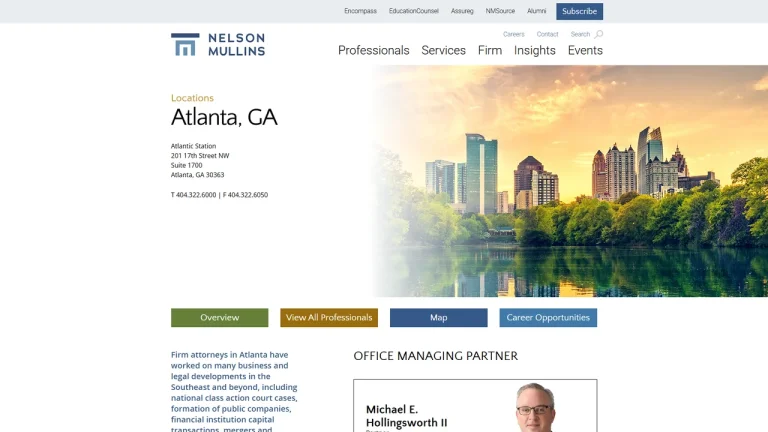 Nelson Mullins Riley & Scarborough LLP - Atlanta, GA - Attorney in Atlanta