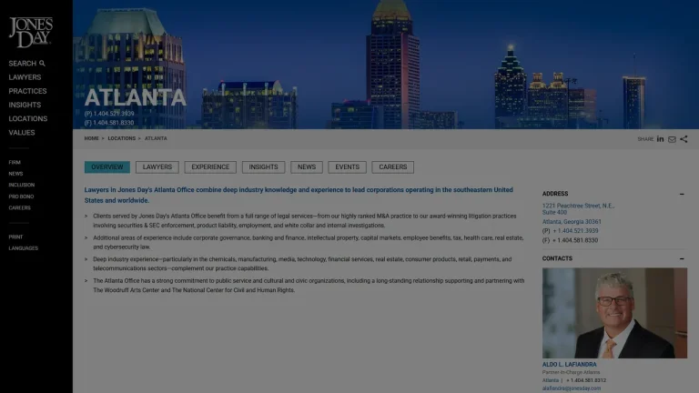 Jones Day - Atlanta, GA - Attorney in Atlanta