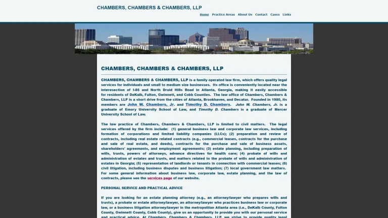 Chambers, Chambers & Chambers, LLP - Atlanta, GA - Attorney in Atlanta