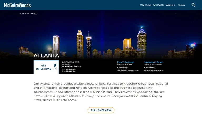 McGuireWoods LLP - Atlanta, GA - Attorney in Atlanta