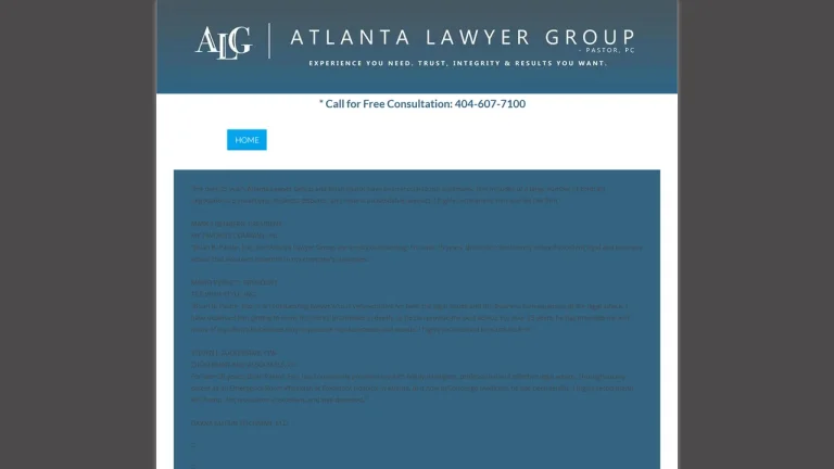 Atlanta Lawyer Group - Pastor, P.C. - Atlanta, GA - Attorney in Atlanta