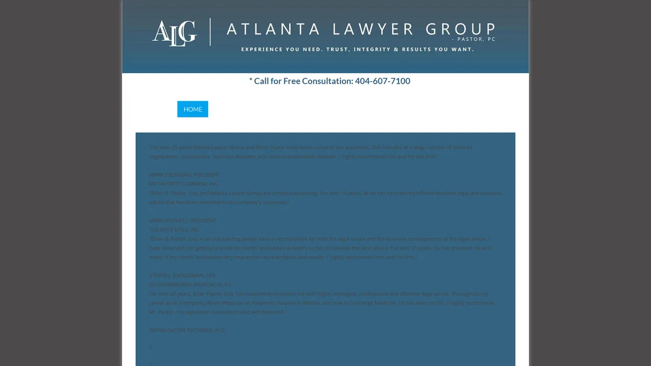 Atlanta Lawyer Group - Pastor, P.C. - Atlanta, GA office in Atlanta, Georgia