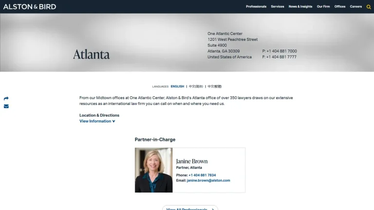 Alston & Bird - Atlanta, GA - Attorney in Atlanta