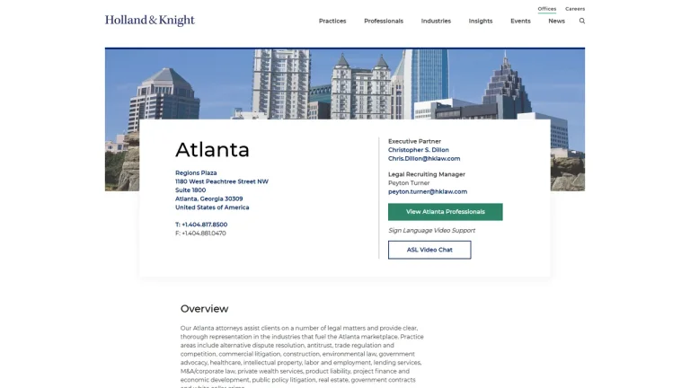 Holland & Knight LLP - Atlanta, GA - Attorney in Atlanta