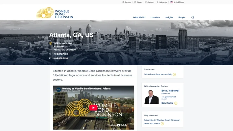 Womble Bond Dickinson (US) LLP - Atlanta, GA - Attorney in Atlanta