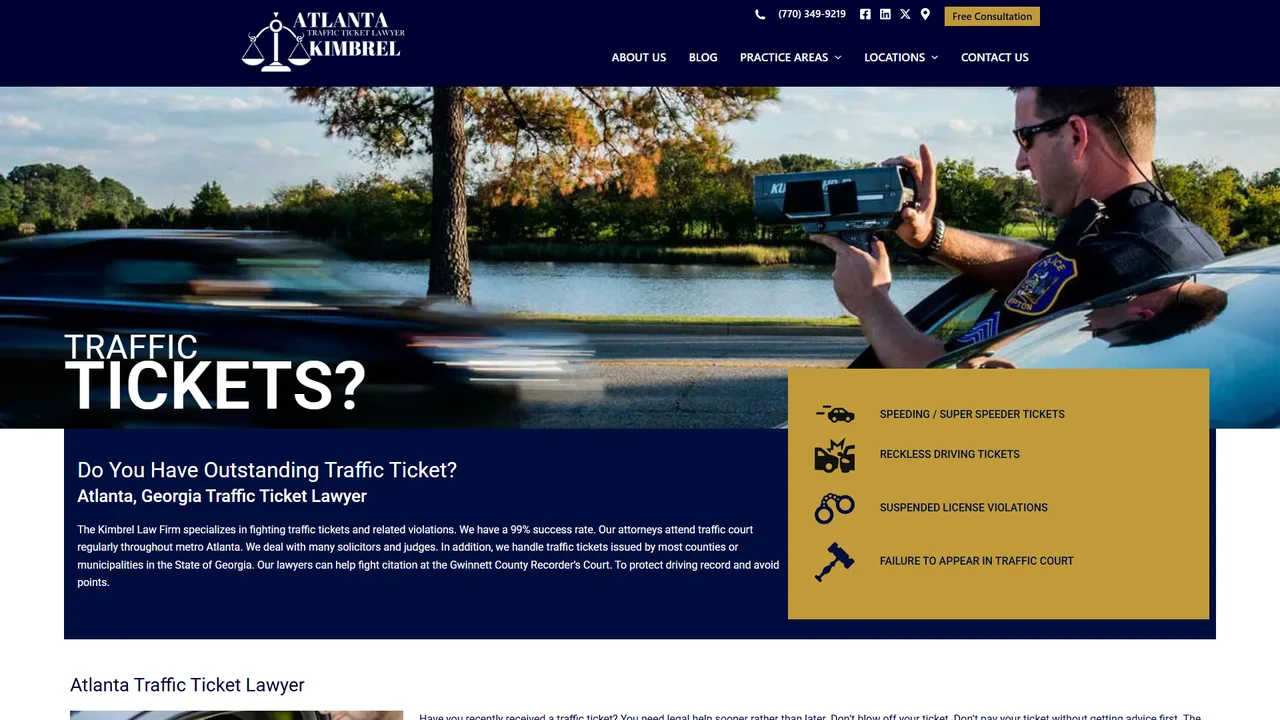 Atlanta Traffic Ticket Lawyer Kimbrel - Atlanta, GA office in Atlanta, Georgia