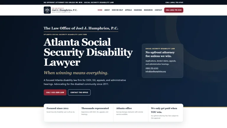 LAW OFFICE OF JOEL J HUMPHRIES PC - Atlanta, GA - Attorney in Atlanta