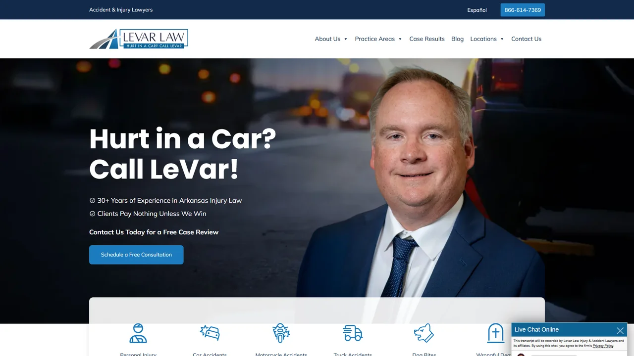 Levar Law Injury & Accident Lawyers - Little Rock, AR office in Little Rock, Arkansas