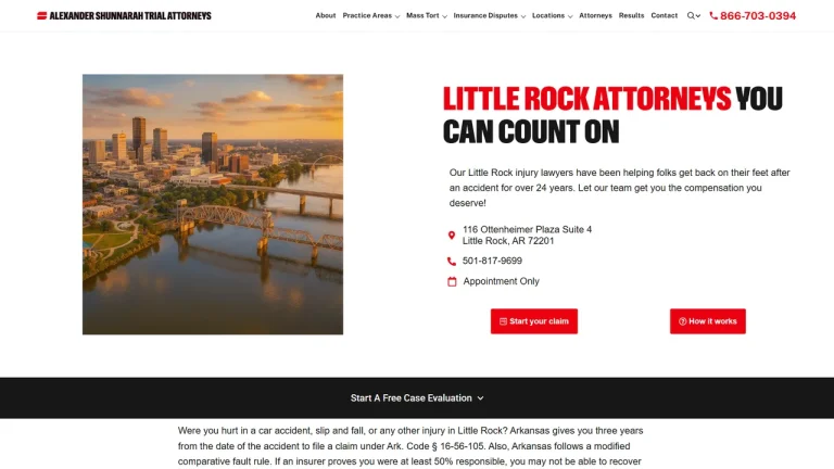 Alexander Shunnarah Trial Attorneys: Accident & Injury Lawyers - Little Rock, AR - Attorney in Little Rock