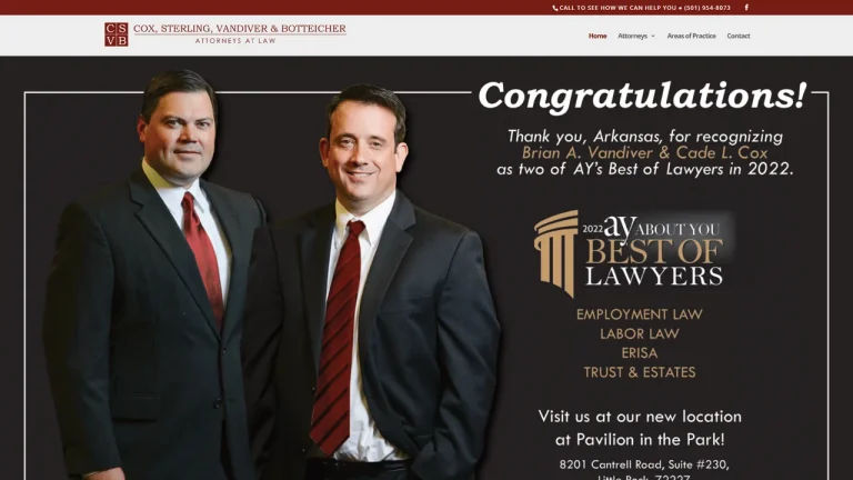 Cox, Sterling, Vandiver and Botteicher, PLLC - Little Rock, AR - Attorney in Little Rock