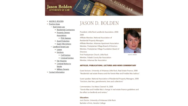 Jason D. Bolden, Attorney at Law - Little Rock, AR - Attorney in Little Rock