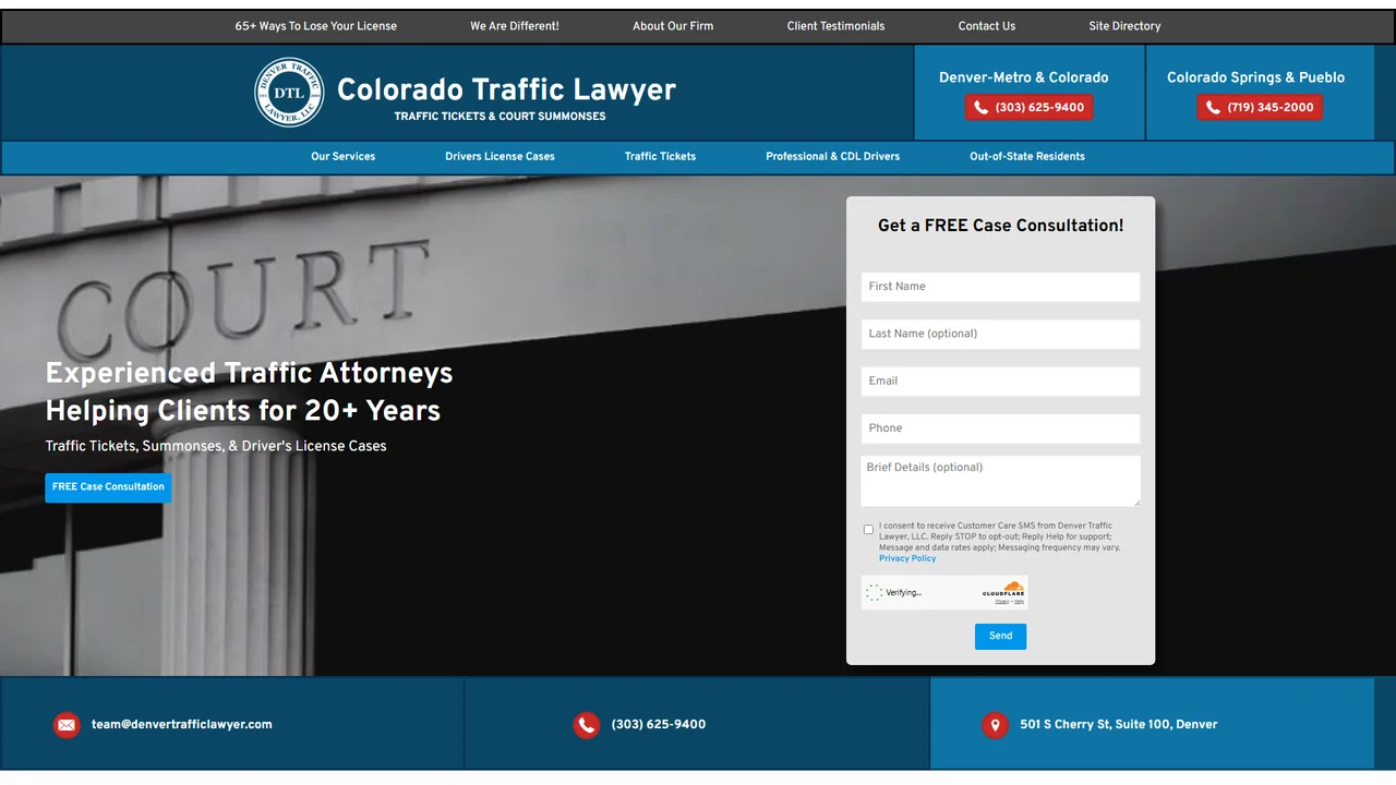 Denver Traffic Lawyer, LLC - Denver, CO office in Denver, Colorado
