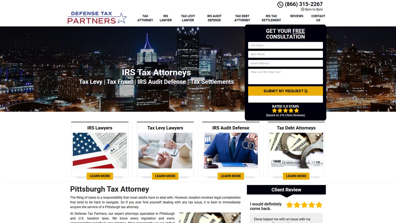 Defense Tax Partners - Tax Attorney, IRS Tax Relief & Audit Defense, Free Consultation - Pittsburgh, PA office in Pittsburgh, Pennsylvania
