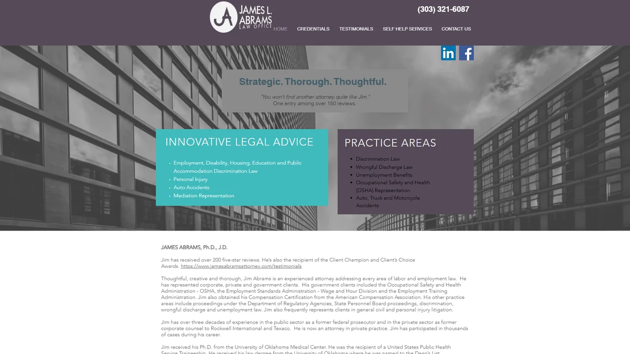 James Abrams, Ph.D., J.D., Law Offices of James Abrams - Denver, CO office in Denver, Colorado