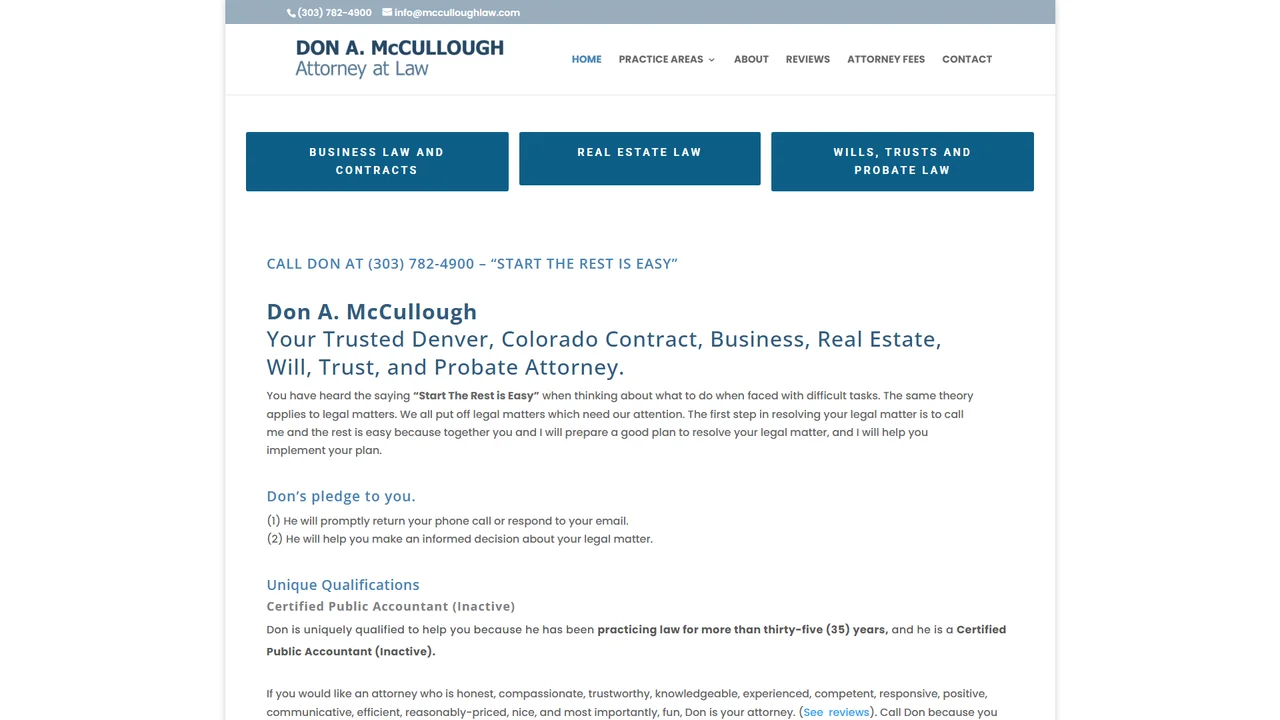Don A. McCullough, Attorney at Law - Denver, CO office in Denver, Colorado