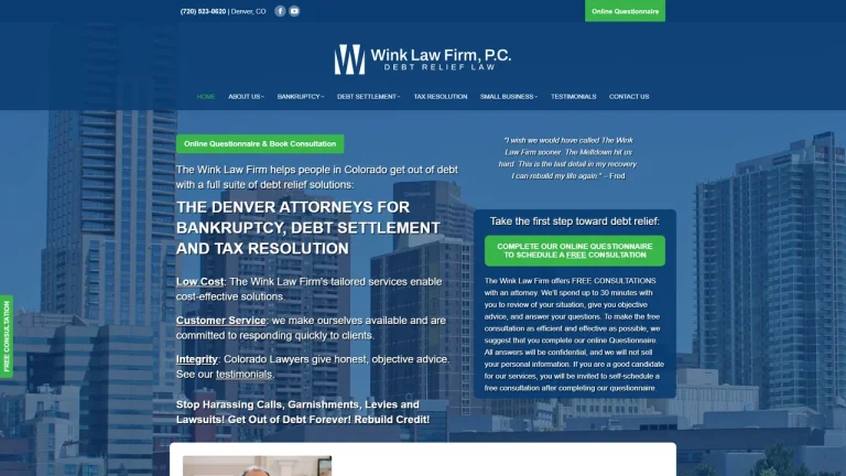 Wink Law Firm, P.C. | Debt Relief Law - Denver, CO - Attorney in Denver