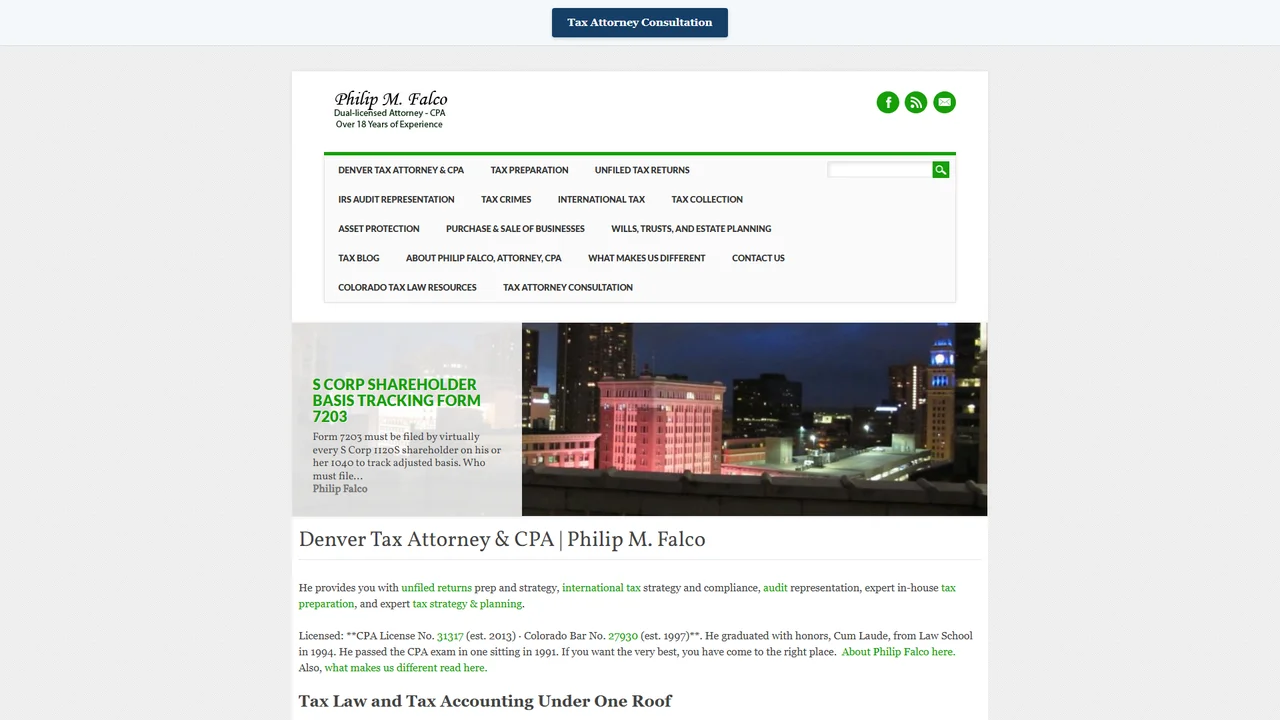 Philip M. Falco, Attorney, CPA - Denver, CO office in Denver, Colorado