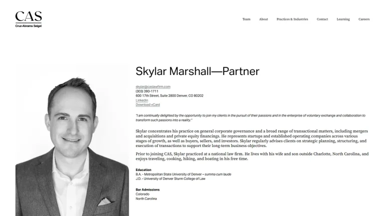 Skylar Marshall - CAS Law Firm - Denver, CO - Attorney in Denver
