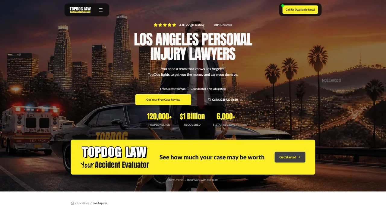 TopDog Law Personal Injury Lawyers - Los Angeles, CA office in Los Angeles, California