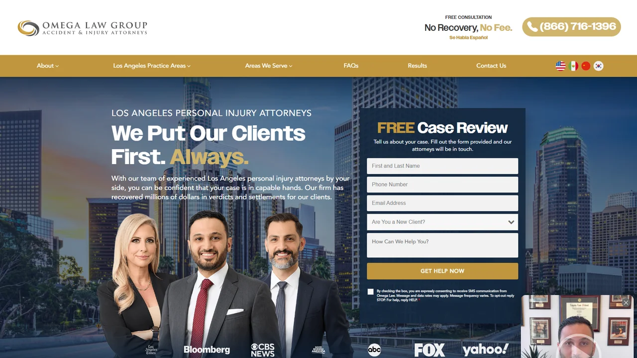 Omega Law Group Accident & Injury Attorneys - Los Angeles, CA office in Los Angeles, California
