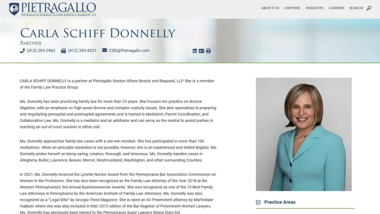 Carla Schiff Donnelly, Pittsburgh Family Law Attorney - Pittsburgh, PA - Attorney in Pittsburgh