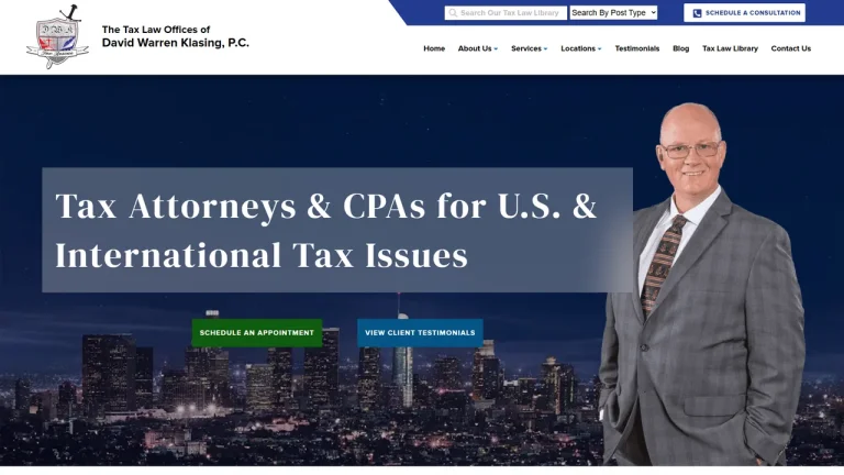 Tax Law Offices of David W. Klasing - Los Angeles, CA - Attorney in Los Angeles