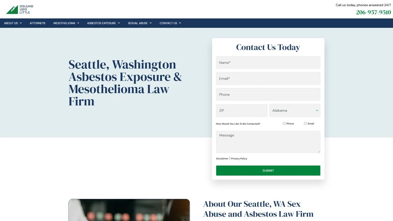 Oslund Udo Little, PLLC Mesothelioma & Sex Abuse Attorneys - Seattle, WA office in Seattle, Washington