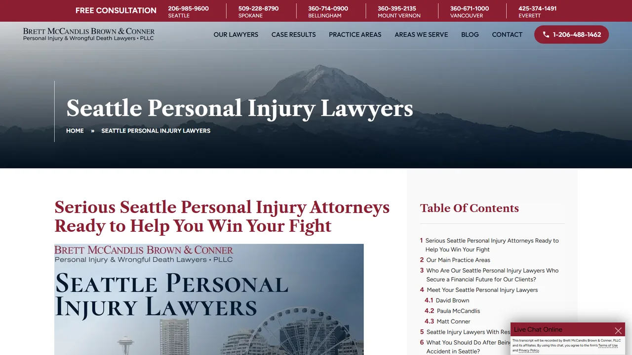 Brett McCandlis Brown & Conner PLLC - Seattle, WA office in Seattle, Washington