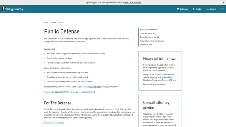 King County Department of Public Defense - Seattle, WA - Attorney in Seattle