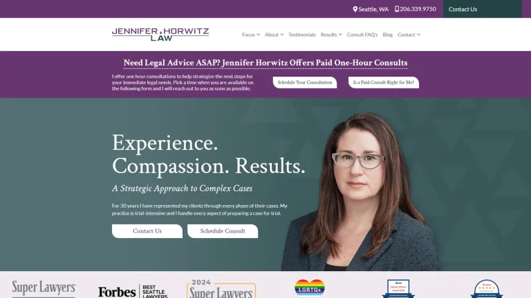Law Office of Jennifer Horwitz - Seattle, WA - Attorney in Seattle