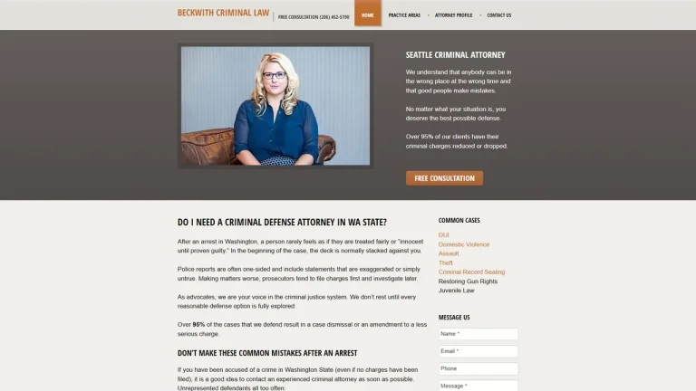 Beckwith Criminal Law - Seattle, WA - Attorney in Seattle
