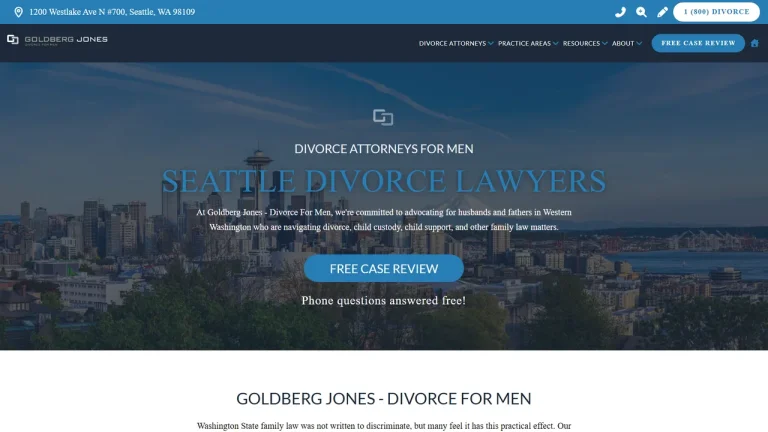 Goldberg Jones - Divorce For Men - Seattle, WA - Attorney in Seattle